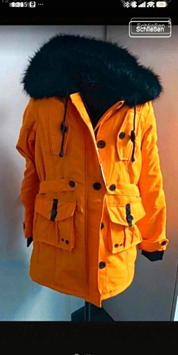 Stoff damen parka mantel - damen,