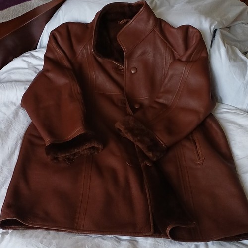 Damen lederjacke braun 50 - lederjacke,