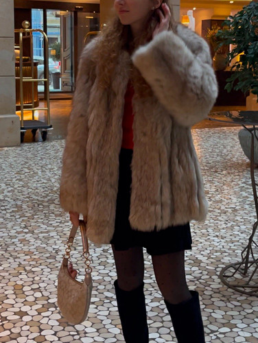 Pelz jacke mantel blaufuchs - jacke,