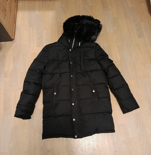 Schwarzer winter parka - schwarzer, winter-parka