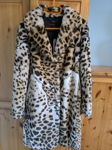Guess damen kunstfellmantel - damen,