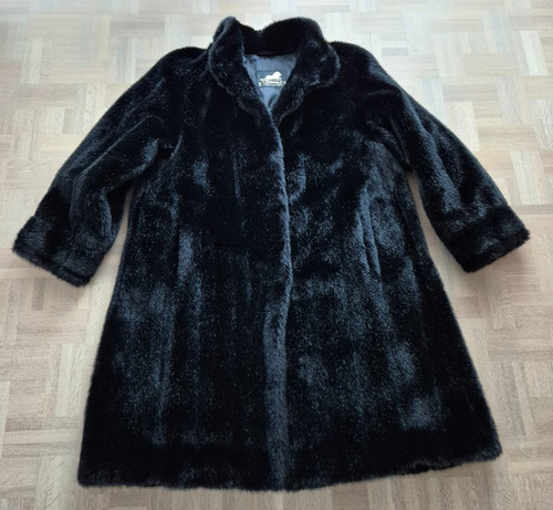 Eleganter kunstfellmantel - eleganter,