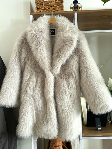 Zara damen kunstfellmantel - zara,