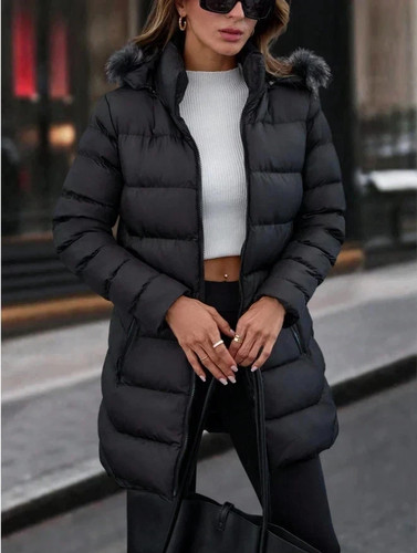 Damen wintermantel schwarz - wintermantel,