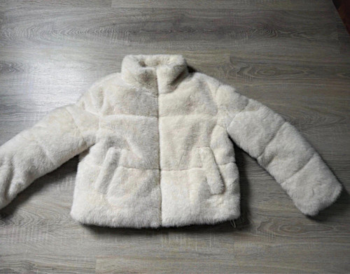 Bershka damen kunstfell mantel - kunstfell,