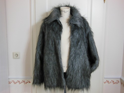 Damen jacke mantel webpelz - mantel,