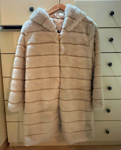 Damen kunstfellmantel mit - damen,
