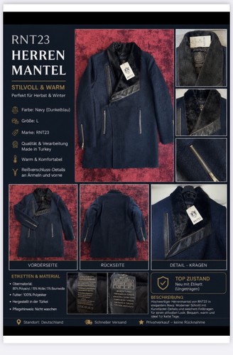Rnt23 herren mantel navy - rnt23, l