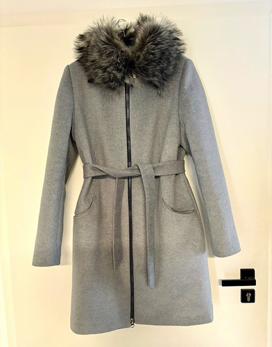 Damen mantel grau - mantel, l/xl